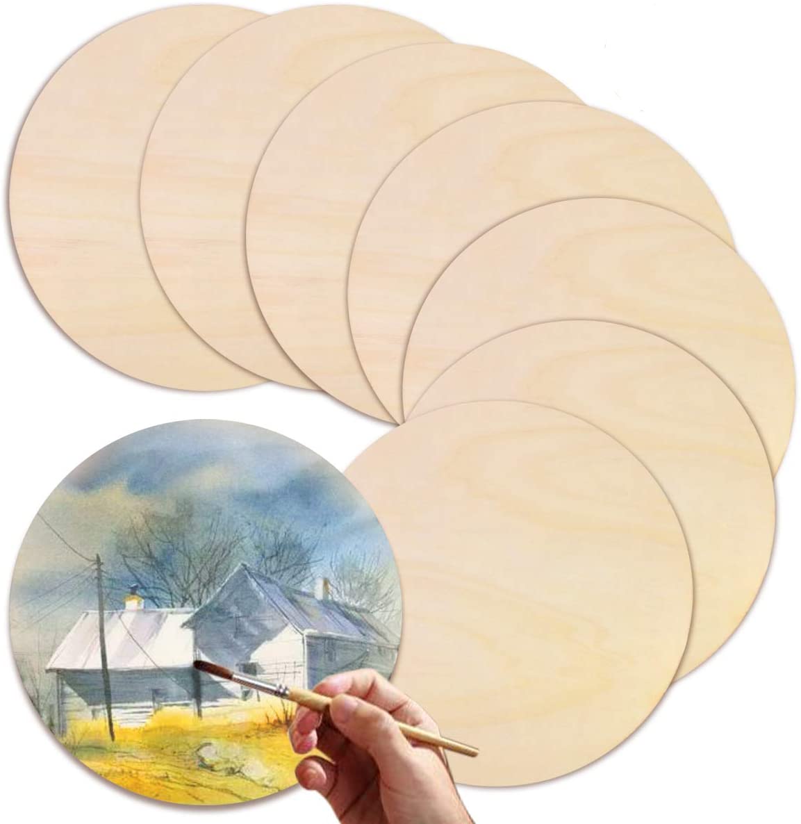 Oud Wood Chip - Diameter 1-10 CM Natuurlijke Onvoltooide Ronde