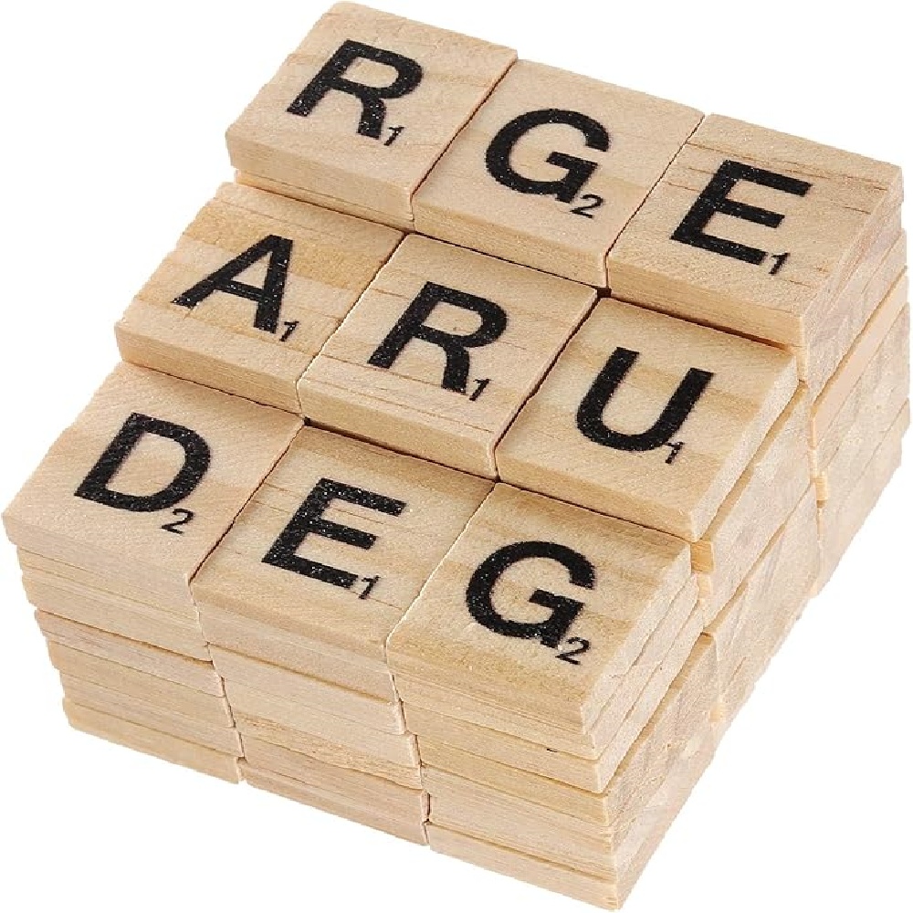 100 stuks houten letters, Enge - Oud Wood Chip recensie en prijs