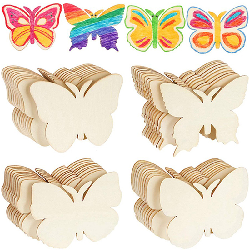 10 stuks houten vlinder blanco - Oud Wood Chip recensie en prijs